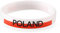 Komonee 1 x Poland White World Cup Sports Event Football Country National Flag Silicone Wristband