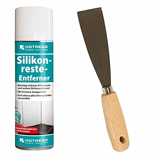 HOTREGA - Silikonreste - Entferner 300 ml SET + Spachtel 40 cm