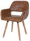 Mendler Esszimmerstuhl HWC-A50 II, Stuhl Küchenstuhl, Retro 50er Jahre Design - Kunstleder, Wildlederimitat, helle Beine