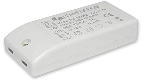 LOWENERGIE 12W LED Driver Transformer – 240V AC to 12V DC Power Supply for LED Lighting, Reliable Compact Converter for Indoor Use