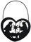 FE-OTC Christbaumschmuck, religiöses Design, Metall, Schwarz