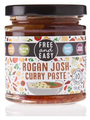 Free and Easy Rogan Josh Curry Paste 198 g (Pack of 6)