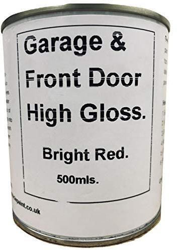 1 x 500ml Bright Red High Gloss Front & Garage Door Paint