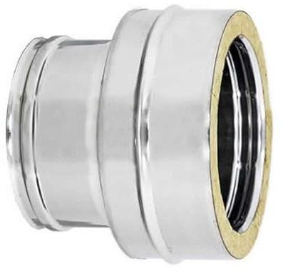 UTILFER Raccordo Da Mono A Doppia Parete Inox - Tubo Canna Fumaria - 180-230