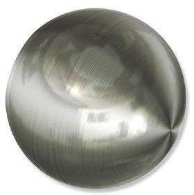 INTERDECO Endstücke Kugel Edelstahl-Optik aus Metall für Gardinenstangen 20 mm Ø (2 Stück)