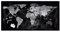 SIGEL GL270 Premium Glas-Magnettafel 91 x 46 cm World-Map hochglänzend, SGS geprüft, einfache Montage, incl. 3 starke Magnete, Artverum Weltkarte