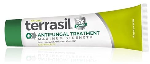 terrasil Clotrimazole Antifungal Cream Maximum Strength Treatment, 0.5oz