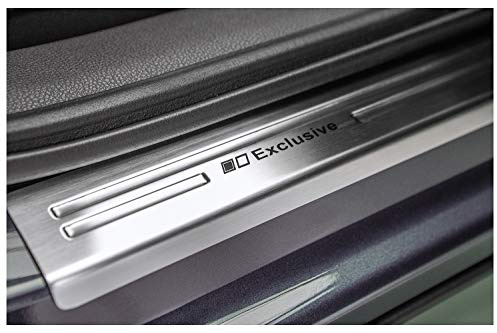 tuning-art 851 Edelstahl Einstiegsleisten Set passend für Skoda Octavia 3 III 2012-2020, Farbe:Silber