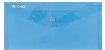 DONAU Umschlagmappe Schnappverschluss PP DL 180 Mikron Blau / / Typ-Umschlag/Art-Mit Schnappsperre/Index-N.a. / Material-Pp/Farbe-Blau/Format-DL/Dicke [mm]-180µm / Abmessungen (mm)-225x126