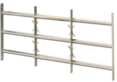 Alberts 553616 Rejilla para ventana Amsterdam, extensible, galvanizada azul, 450 x 500-650 mm