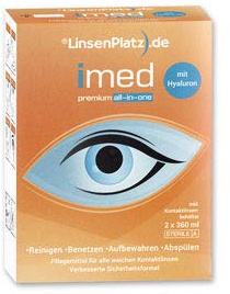 Linsenplatz imed Premium all-in-one Doppelpack - mit Hyaluron