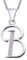 VIKI LYNN Initial Anhänger B 925 Sterling Silber Buchstabe Halskette mit Zirkonia Personalisierte Geschenke für Frauen Damen Mädchen