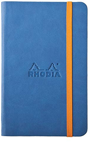 Rhodia 118648C Rhodiarama Book (A6 Notizbuch mit Gummizug, liniert, 96 Blatt) 1 Stück saphirblau