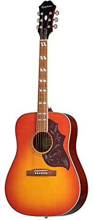 Epiphone Hummingbird Pro Solid Top Akustische/Elektrische Gitarre (Fichten und Mahagoni Korpus, Palisander Griffbrett)