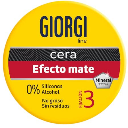 Giorgi Line - Cera con Efecto Mate, Acabado Natural para Pelo Corto- Medio, Fijación 3 Extrafuerte - 75 ml