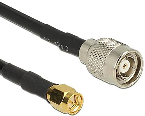 DeLOCK 89513 5 m TNC SMA schwarz Kabel Koaxial – Kabel Koaxial (TNC, SMA, C RG62/U, 5 m, männlich/männlich, schwarz)