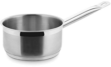LACOR Stielkasserolle Eco-Chef D.24x9.5 Cms., Edelstahl, 24 cm, 47.3 x 26.3 x 12.3 cm, 1 Einheiten | Aus lebensmittelechtem Edelstahl gefertigt; hohe Korrosionsbeständigkeit und Haltbarkeit im täglichen Gebrauch