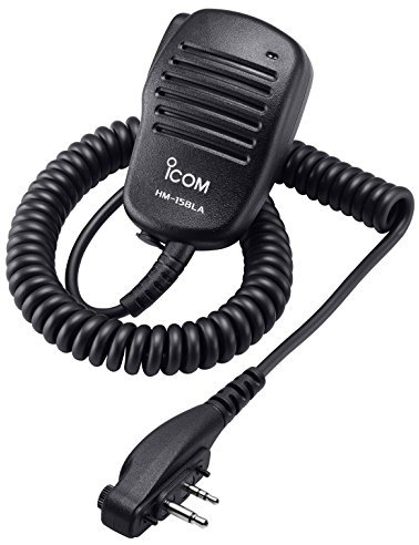 Icom HM-158LA - Microfono Altoparlante in Miniatura, 2,5-3,5 mm, con Viti di Fissaggio, Colore: Nero