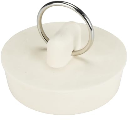 Danco 1-1/2 inch Rubber Drain Stopper, White, Carded, 80227