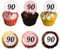 Fancy Pants Party Store Pre Cut Birthday Cupcake Toppers 90th Edible Rice Wafer Card Icing Sheet Teenager Cake Vintage VEX