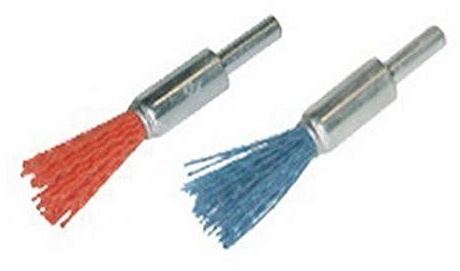 Makita D-45727-Cepillo de Nylon de Acabado de 24mm vastago 6mm Grano 240 Espesor 0.7 mm, Multicolor