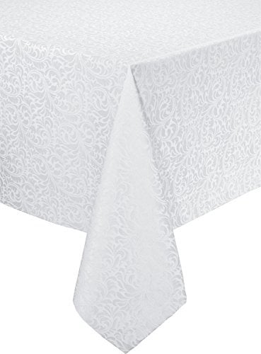 Erwin Müller Tischwäsche, Tischdecke Uni, Serie Hamm weiß Größe 130x190 cm - mit hochwertigem Kuvertsaum und Fleckschutz ausgerüstet