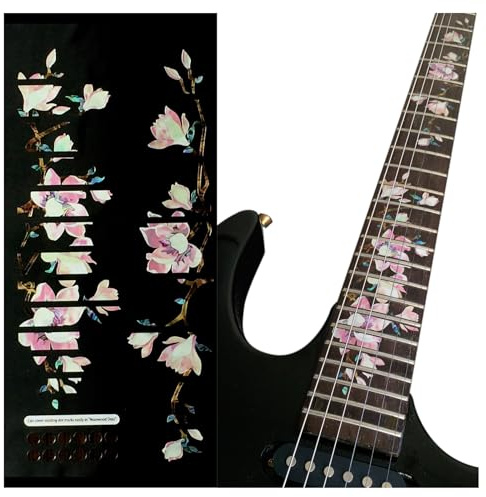 Inlay Sticker Fret Markers for Guitars - Magnolia Flowers, FT-297MN-G