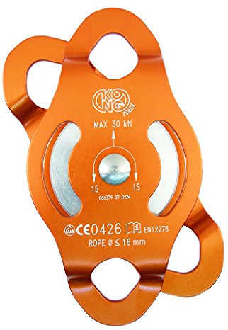 Kong Reflex - Polea (15 cm), Color Naranja