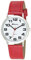 Ravel - Montre Bracelet Unisexe Facile à Lire avec de Gros Chiffres - Cadran Rouge/Ton argenté/Blanc