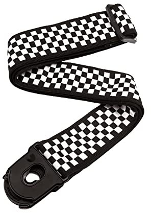 D'Addario Accessories Gitarrengurt mit Verschluss - E-Gitarrengurt, Akustikgitarrengurt, Bass-Gitarrengurt - Karo-Kumpel