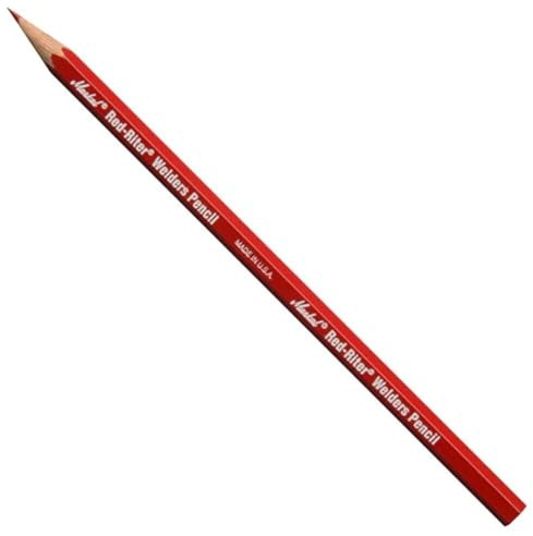 Markal 96100 Red-Riter Welders Pencil for Torch-Resistant Marks During Metal Layout and Fabrication, Red (Pack of 12) Made in USA