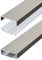 Flacher Design Kabelkanal Edelstahl gebürstet aus Aluminium selbstklebend 50 mm x 15 mm Alunovo Kabelschacht Leitungskanal (Länge: 30cm)