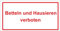 Indigos UG Aufkleber Betteln und Hausieren verboten Hinweisschild für Gewerbe/Privat, 10x4 cm - selbstklebender Sicherheits Aufkleber für Tür oder Wand - Warnschild für Gebäude, Hotel