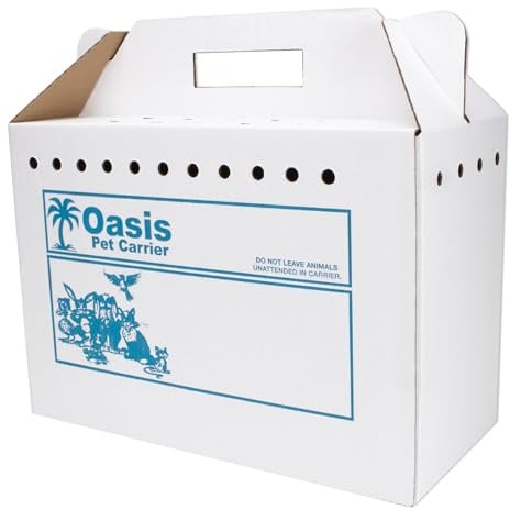 Disposable Cardboard Pet Carrier 12/Case | Sturdy Corrugated Cardboard Carrier