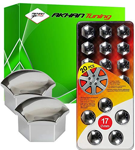 Akhan 2241 - Felgen Radschraubenkappen Schraubenabdeckung Inhalt: 20 Stück geeignet für Schraubenkopf Ø 17 mm