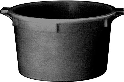 Maza de plástico 80 l diámetro 65 x H 32 cm con asas de metal