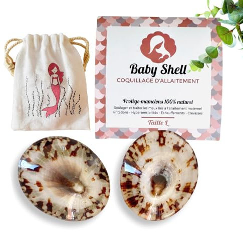 BABY SHELL Coquillages d'allaitement Nacre 100% Naturels Atelier Français - Soins CREVASSES | Taille Large