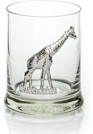 Whiskey Tumbler Pewter Giraffe C-07-P
