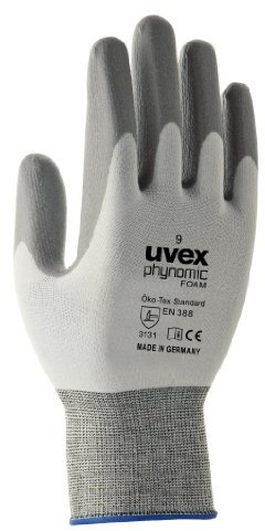 Uvex phynomic foam - Leichte Arbeitshandschuhe f. Damen und Herren - Gr 09