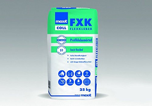 maxit coll FXK - colle à carrelage | 25 kg | Colle à carrelage flexible, mortier à carrelage, pour panneaux minces | pour revêtements en céramique tels que dalles en grès fin | disponible après 24h