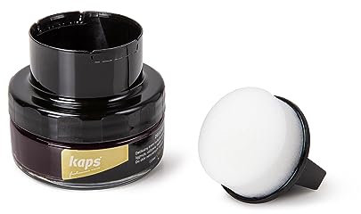 Kaps Crème Délicate – Crème de Cirage avec Applicateur en Éponge pour Cuir naturel et Matières synthétiques ou Maroquinerie – 50ml, Rouge Cardinal 126
