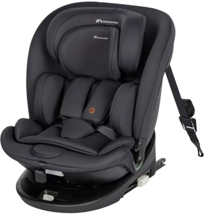 Bebeconfort Demeter 360 i-Size, Autositz 360 Drehbar, 0–12 Jahre, 40–150cm, ISOFIX Kindersitz, FlexiSpin-Drehung, 360°-Drehung, 6 Liegepositionen, 12 Kopfstützenpositionen, Mineral Black