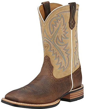 Ariat Quickdraw Western Boot - Men's Wide Square Toe Leather Work Boots