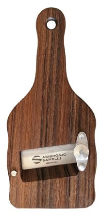 Sanelli Ambrogio 1730.000 Mandoline à truffes en Bois ovangkol avec Lame Lisse Marron 23 x9 x 2,5 cm