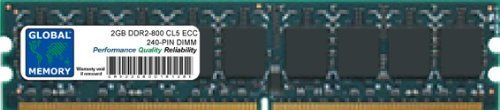 GLOBAL MEMORY 2Go DDR2 800MHz PC2-6400 240-PIN ECC DIMM (UDIMM) MÉMOIRE RAM pour SERVEURS/WORKSTATIONS/Cartes Meres