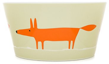 Keith Brymer Jones Collaboration Range - Scion Living Bowl Mr Fox Ceramic Bowl - Neutral & Orange - 565ml