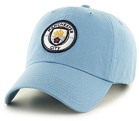 Baseball Kappe mit Logo von Manchester City FC, für Erwachsene, verstellbar, himmelblau, Adult (One Size Fits All)