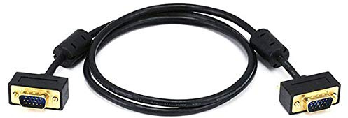 Monoprice 3ft Ultra Slim SVGA Super VGA 30/32AWG M/M Monitor Cable w/ ferrites (Gold Plated Connector)