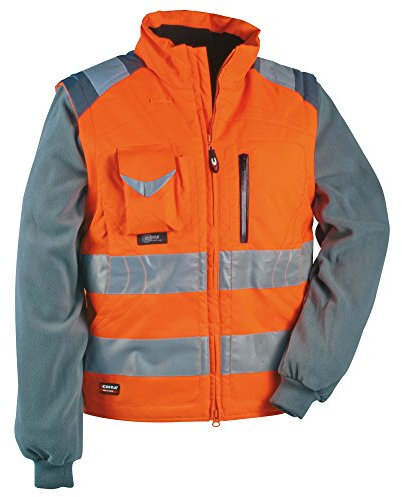Cofra - Maglione e gilet ad alta visibilità, 2 in 1, modello: Signal, colore: arancione fluorescente, 40-00V02301-52