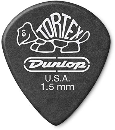 Dunlop 482R1.5 Tortex® Pitch Black Jazz III, 1.5mm, 72/Bag